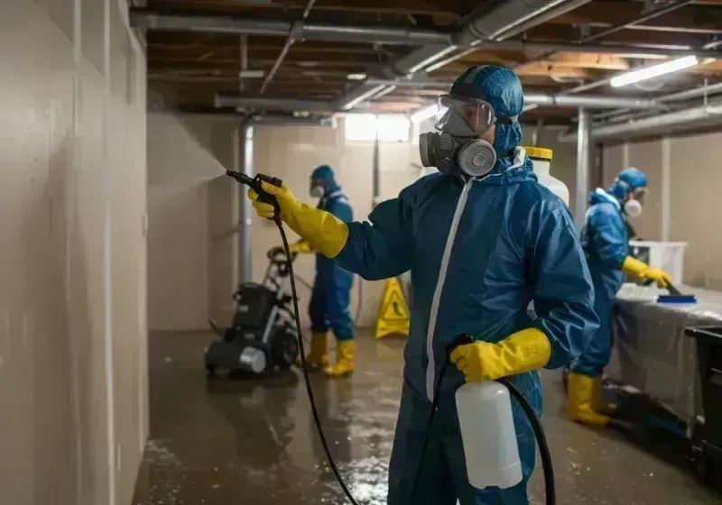 Basement Sanitization and Antimicrobial Treatment process in Wheeling, IL