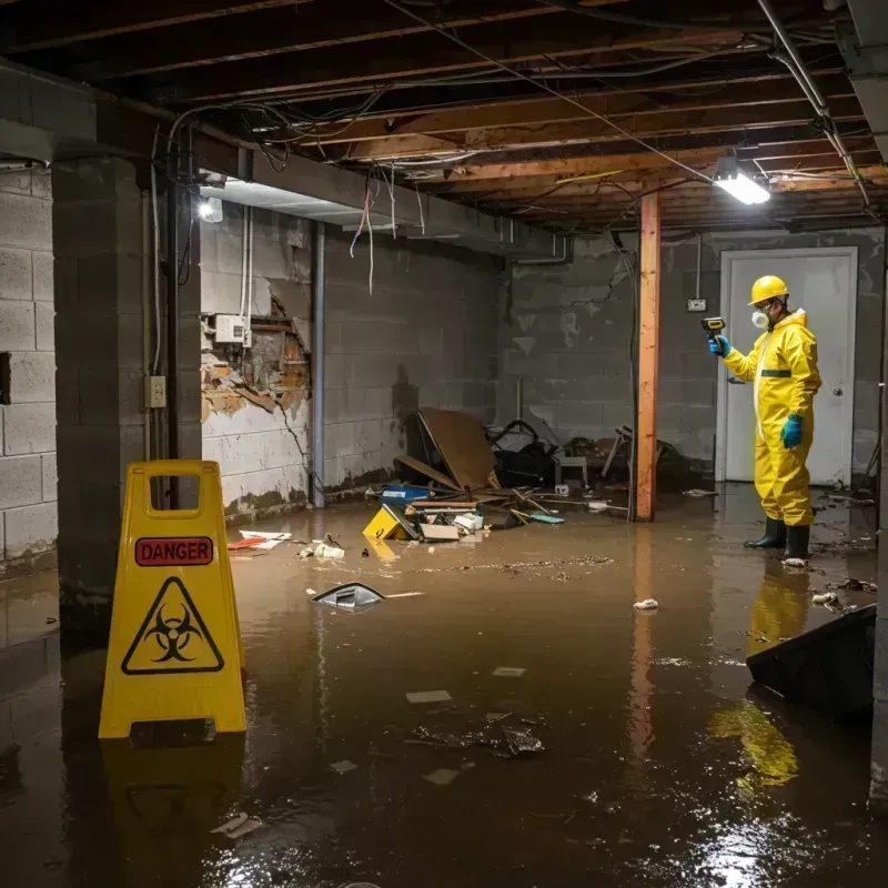 Flooded Basement Electrical Hazard in Wheeling, IL Property